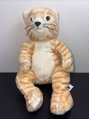 IKEA GOSIG KATT Orange Cream Striped Plush Tabby Cat Discontinued